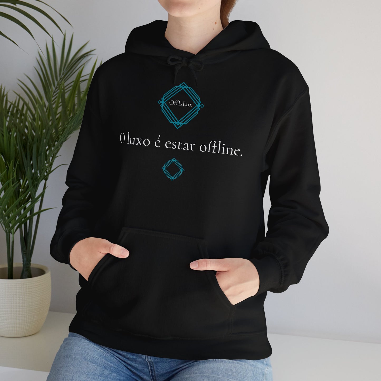 O luxo é estar offline. - Hoodie unissexo | OffIsLux™