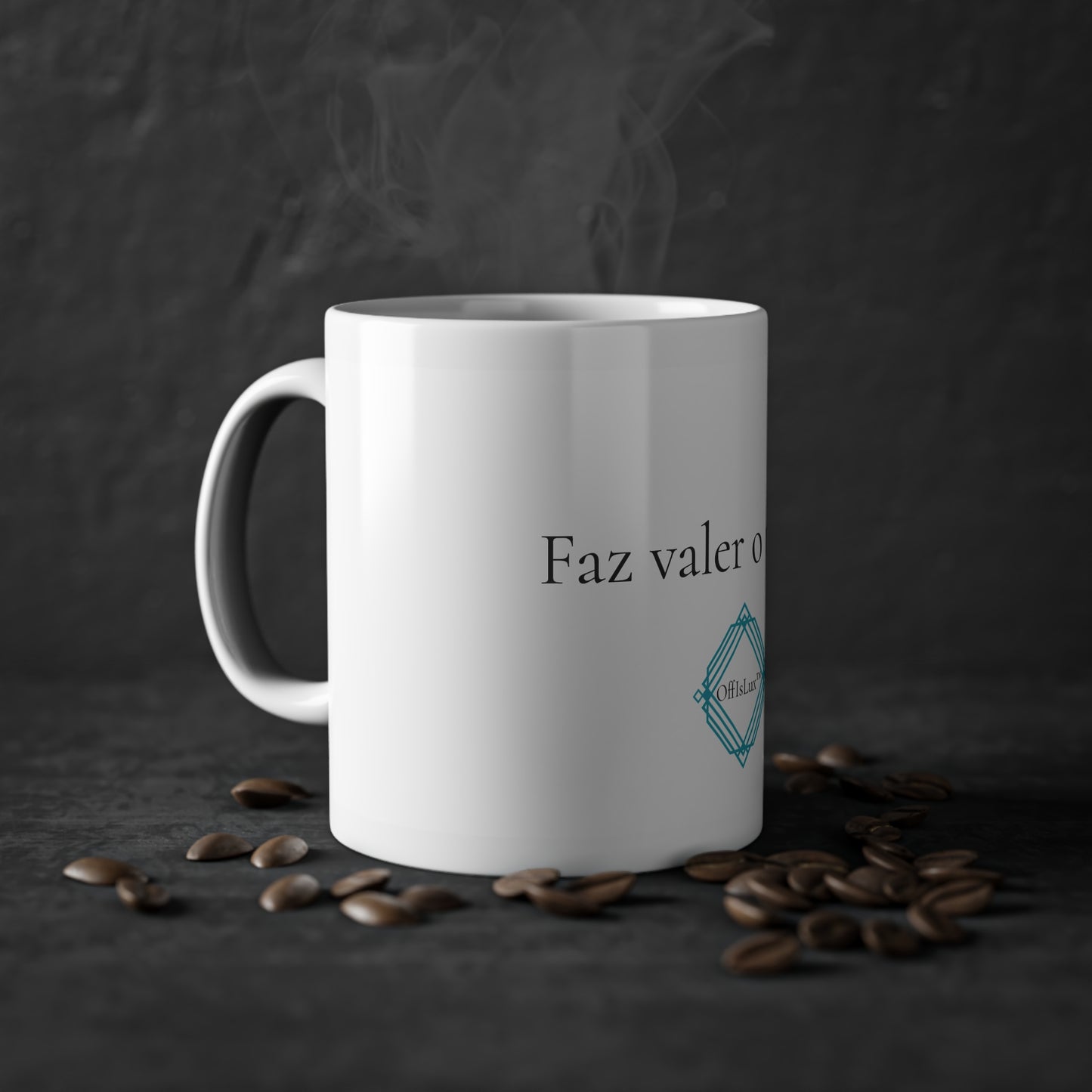 Faz valer o tempo - Caneca Branca 325ml | OffIsLux™