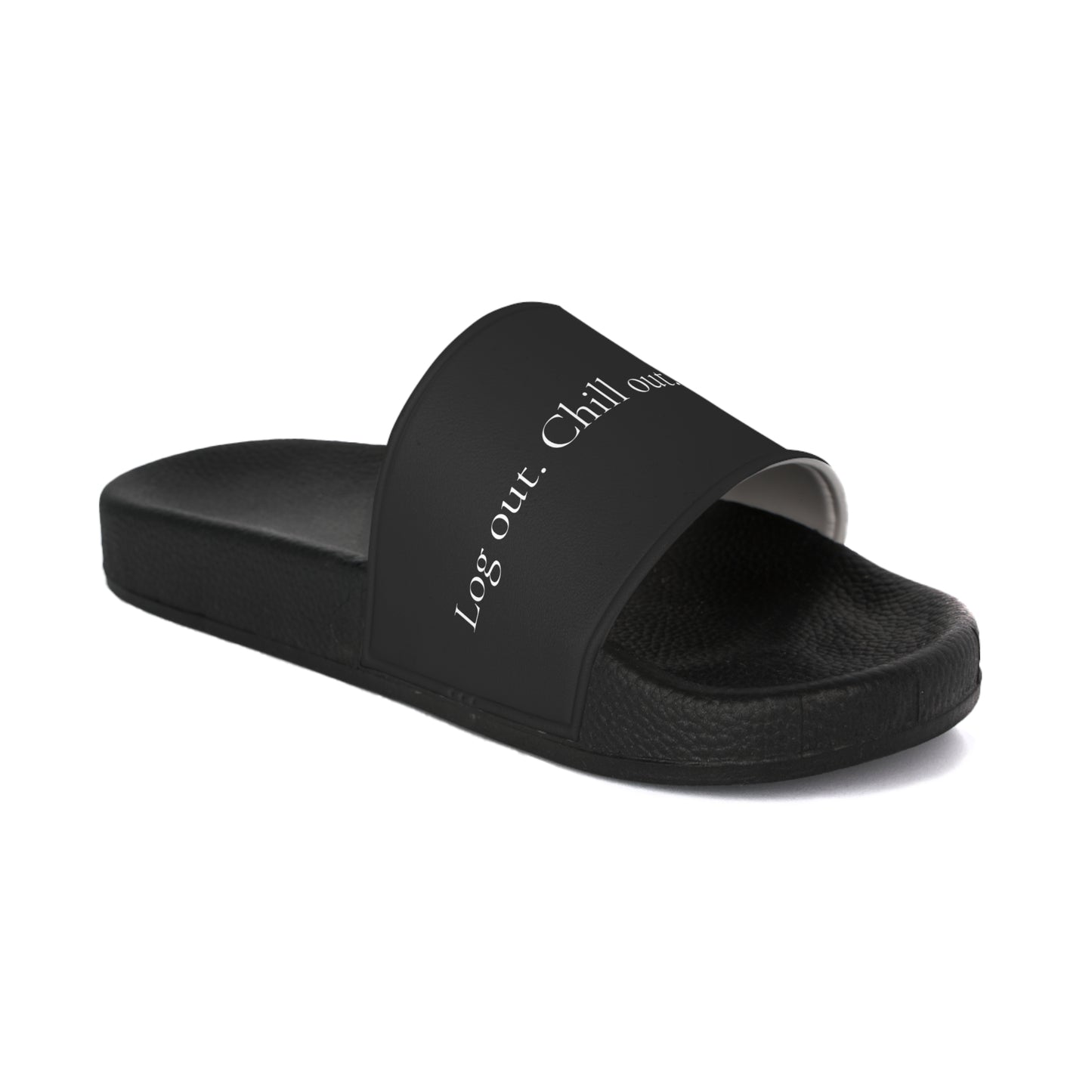 Black Edition - Log Out. Chill Out.– Slide Sandals | OffIsLux™