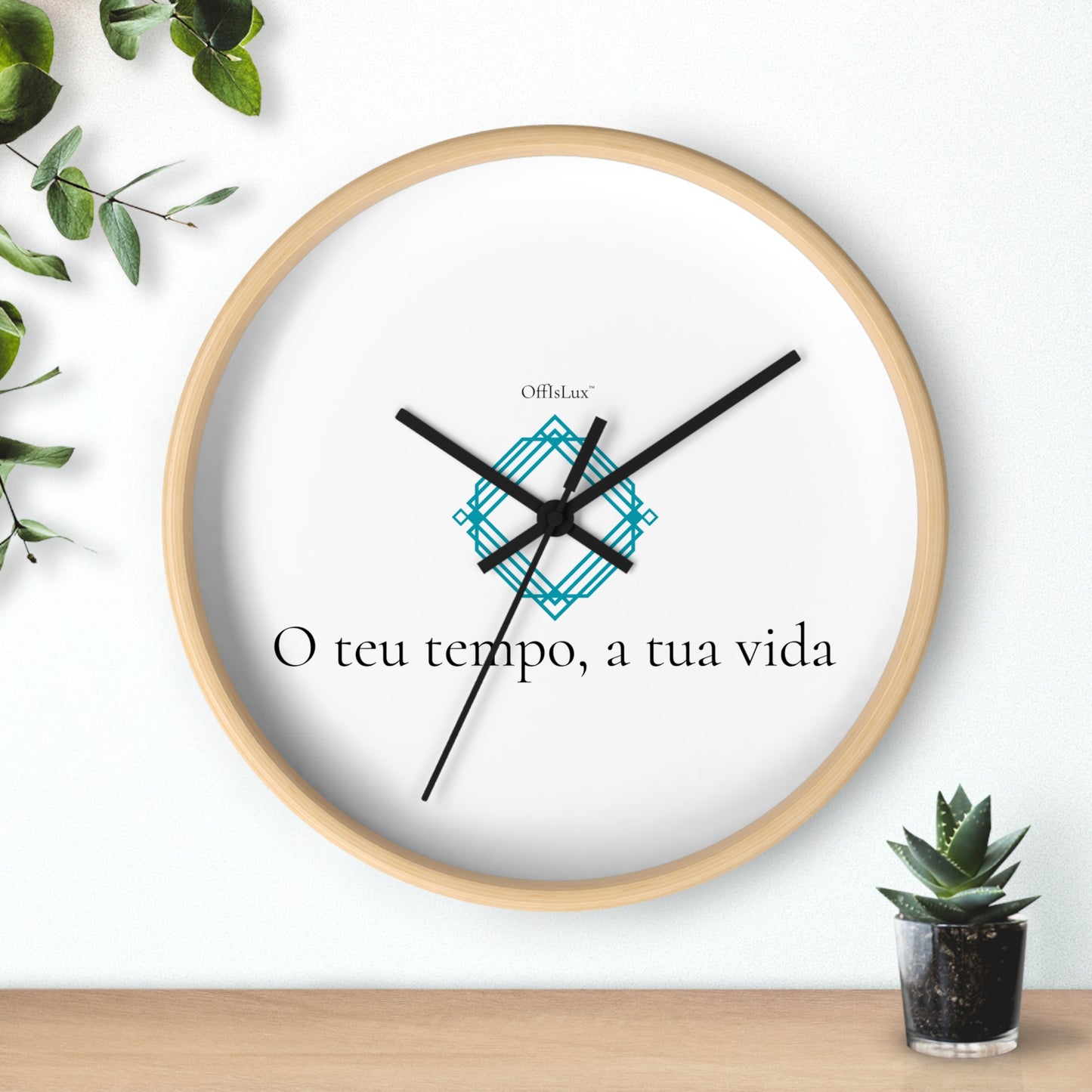 O teu tempo, a tua vida – Relógio de Parede | OffIsLux™