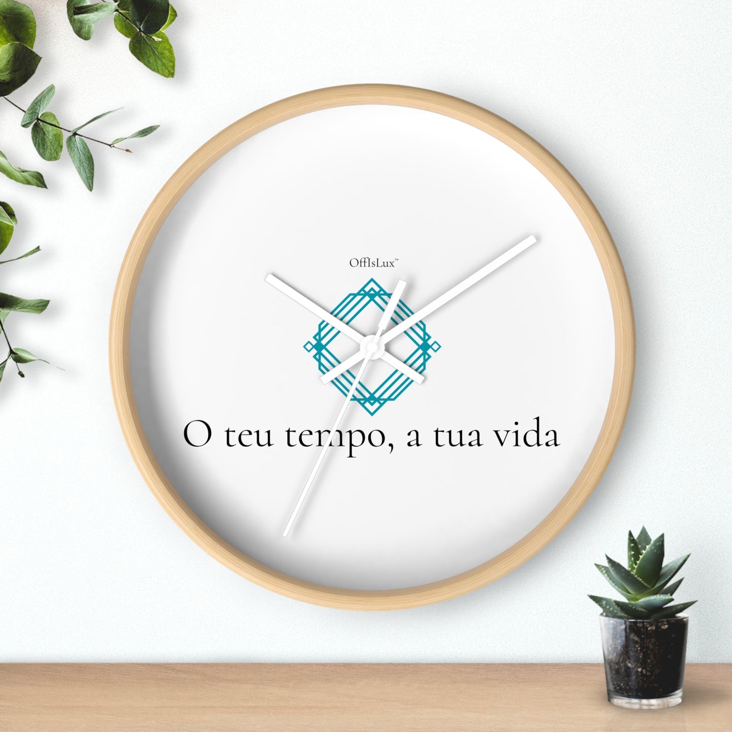 O teu tempo, a tua vida – Relógio de Parede | OffIsLux™