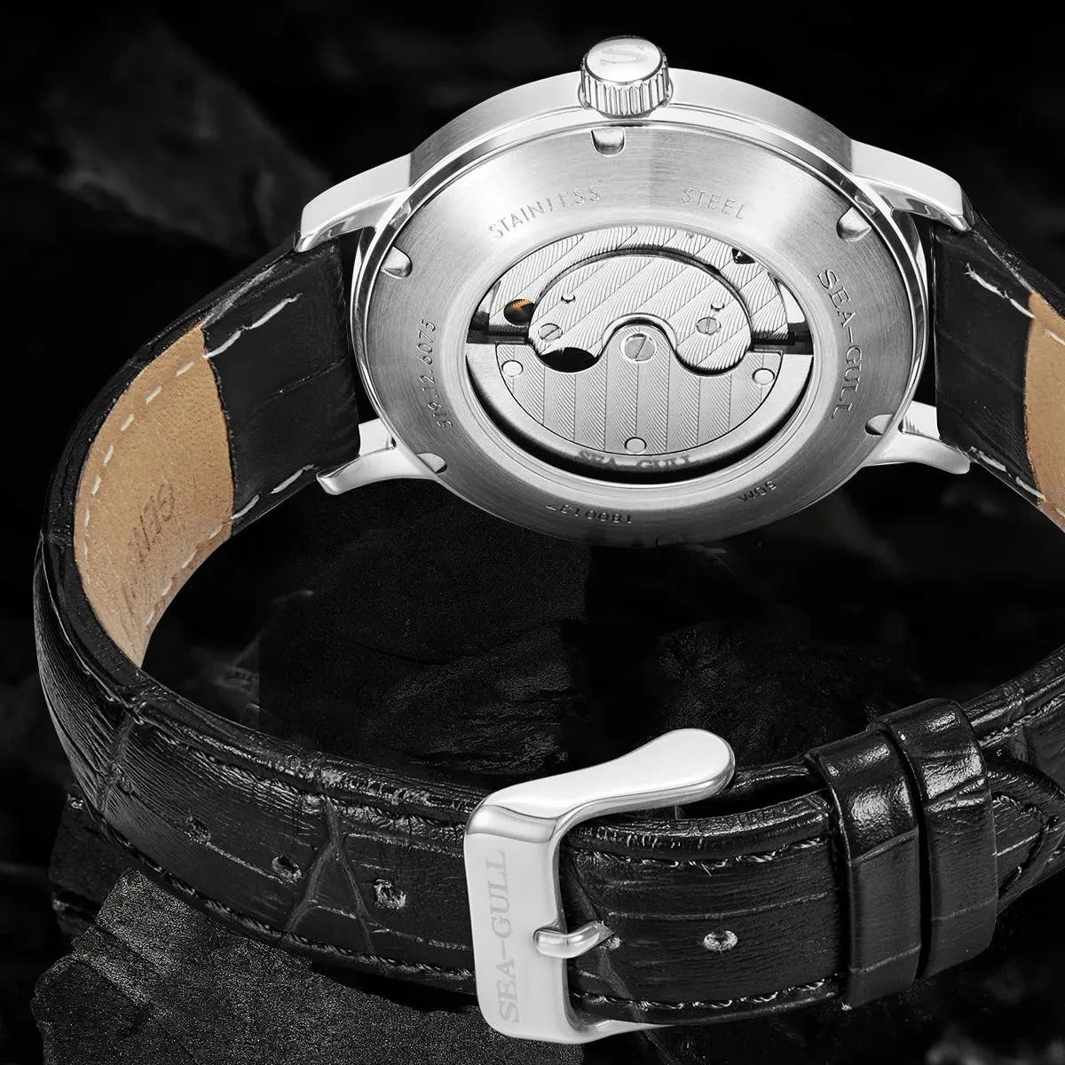 Mechanical Business Watch – Waterproof Leather Strap, Classic Design