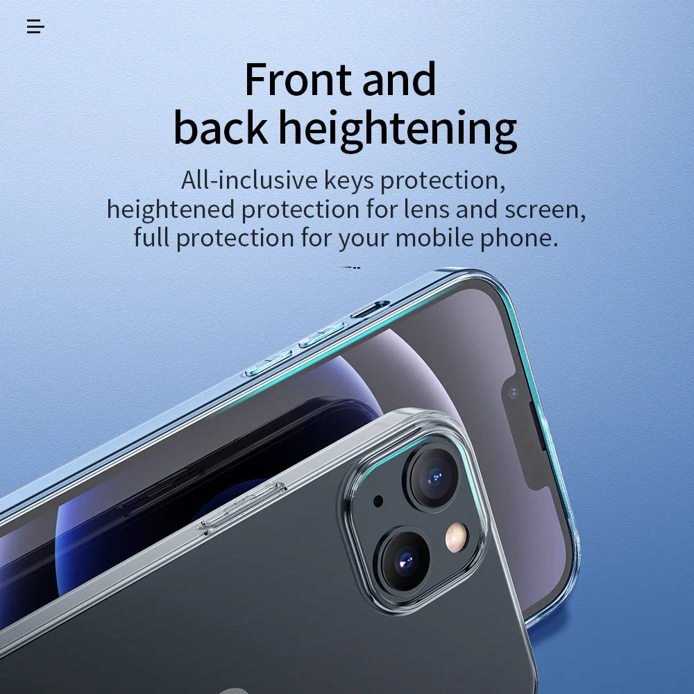 HOCO Ultra-Thin Clear TPU Case – iPhone 13 to 15 Plus | Soft & Slim Transparent Cover