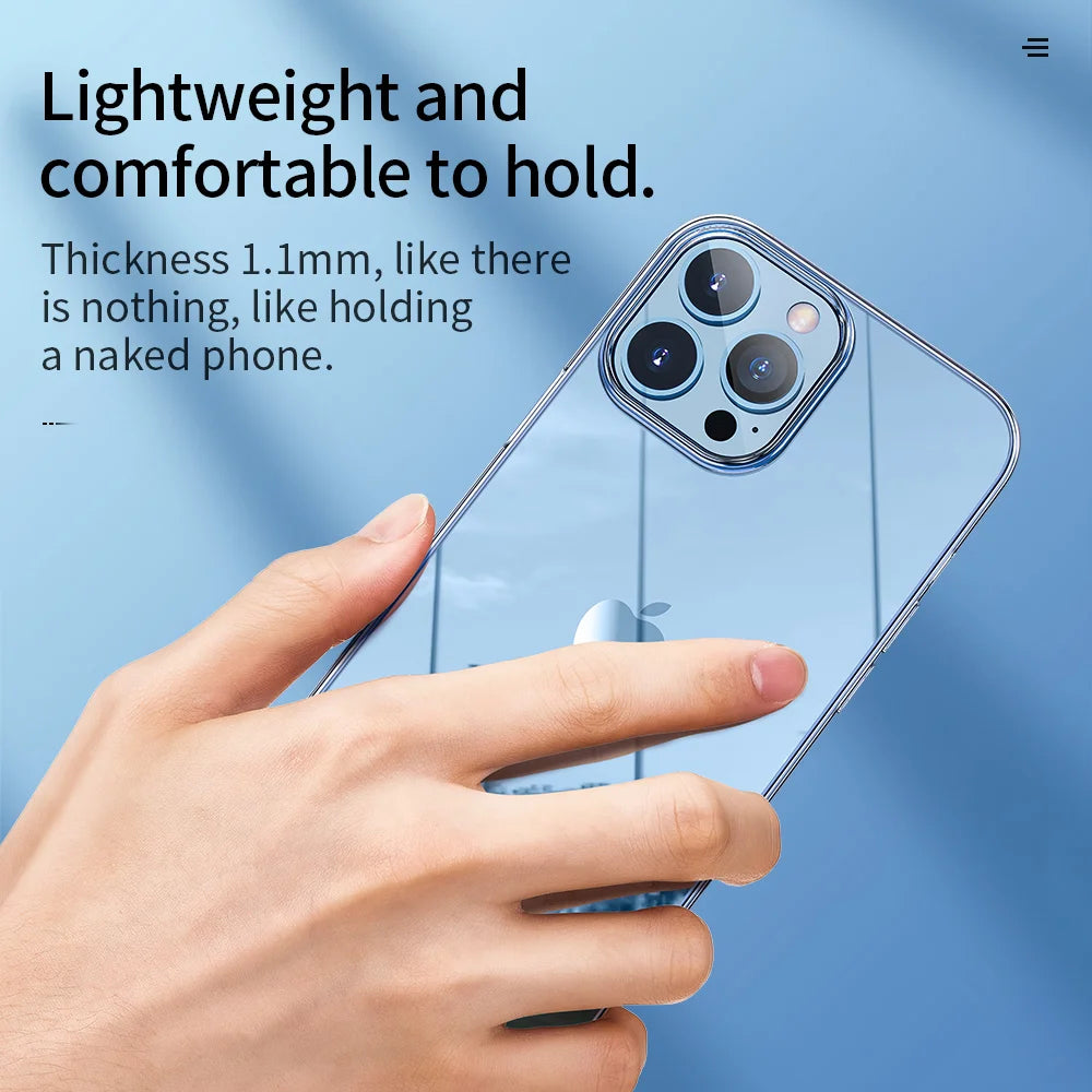 HOCO Ultra-Thin Clear TPU Case – iPhone 13 to 15 Plus | Soft & Slim Transparent Cover