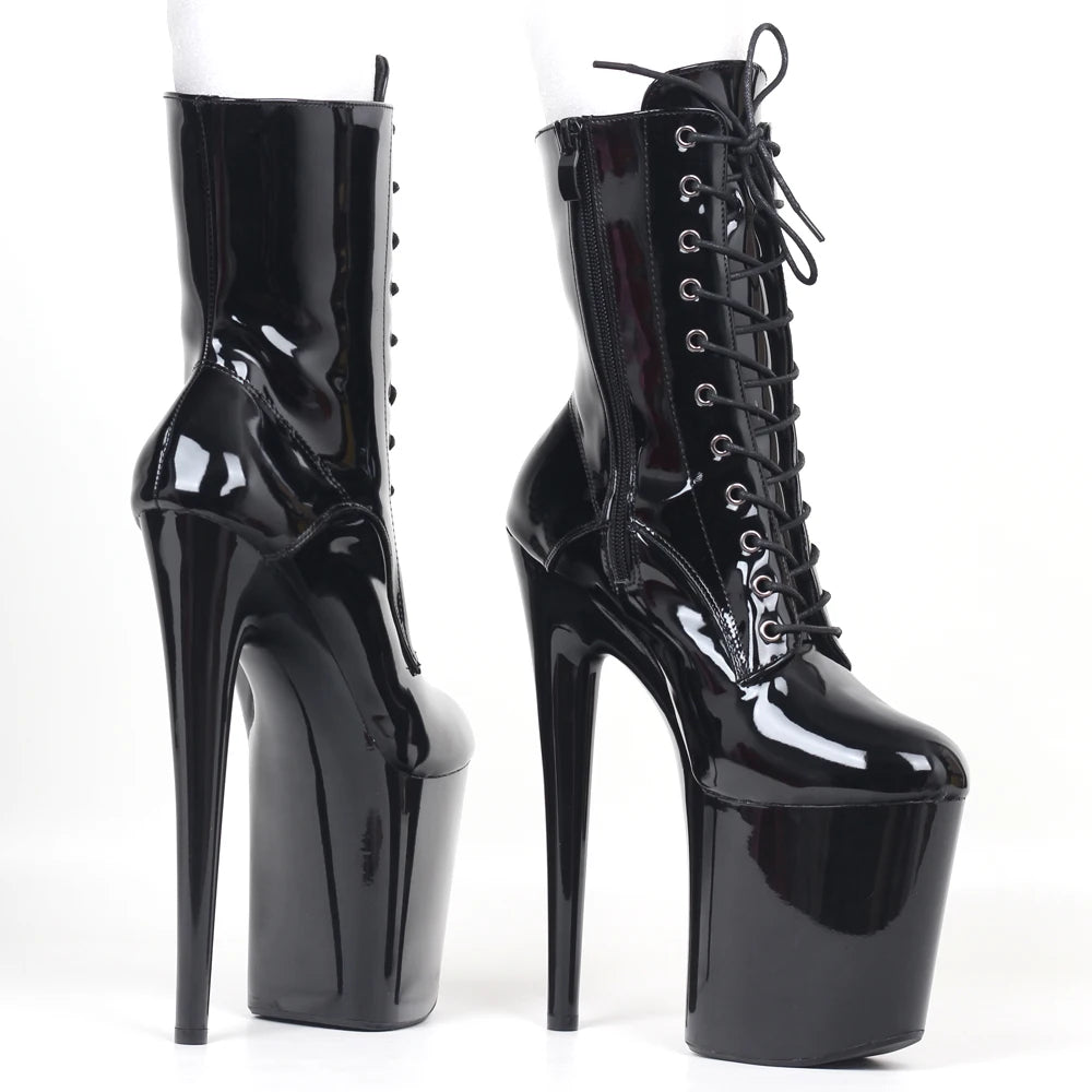 JIALUOWEI Xtreme | 20CM Platform Boots – Bold, Lace-Up Statement