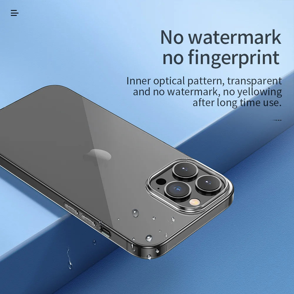 HOCO Ultra-Thin Clear TPU Case – iPhone 13 to 15 Plus | Soft & Slim Transparent Cover