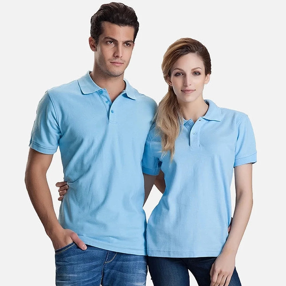 Unisex Cotton Polo Shirt — Essential Solid Color Tee
