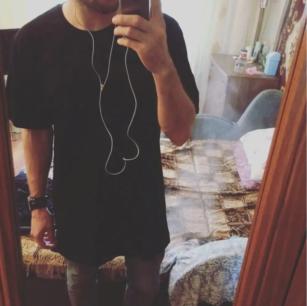 Black Longline Tee – Urban Streetwear