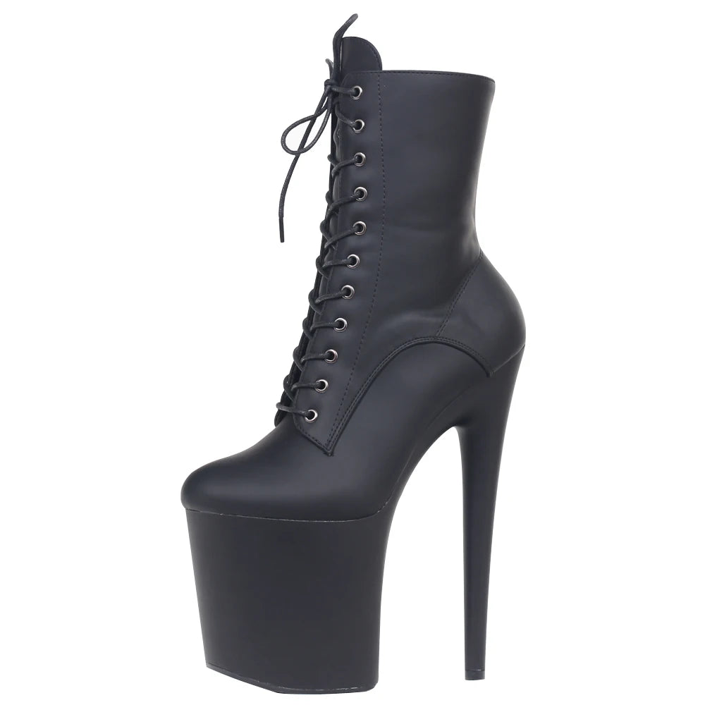 JIALUOWEI Xtreme | 20CM Platform Boots – Bold, Lace-Up Statement