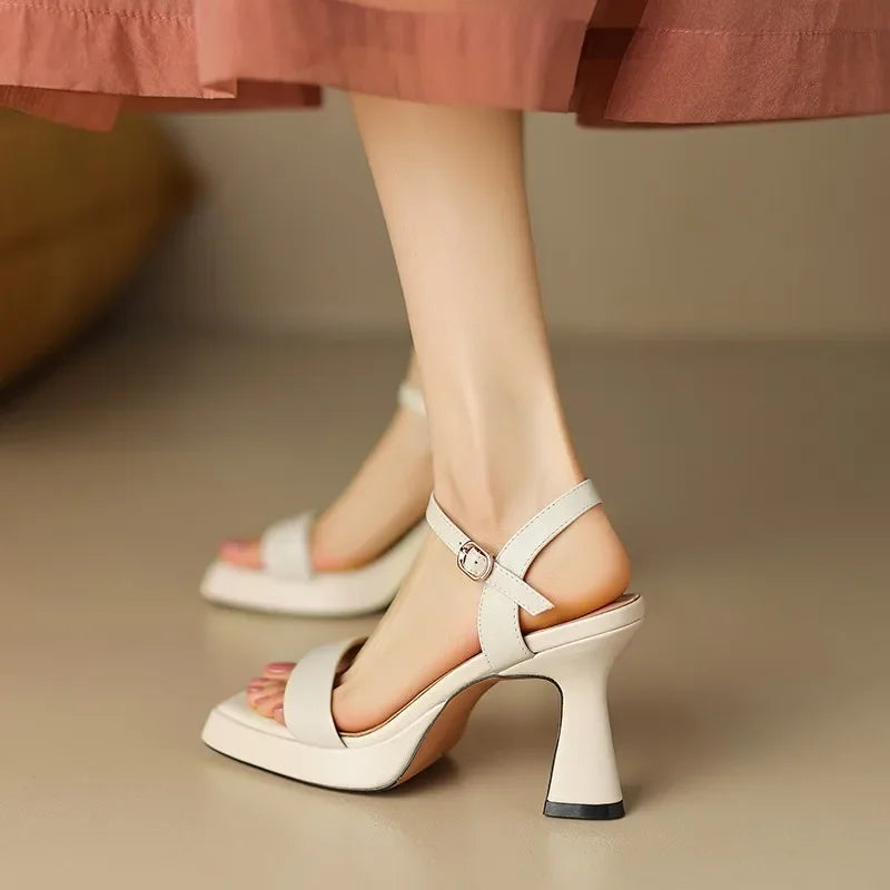 LuxeStep | Leather Platform Pumps – Summer Party & Wedding Heels