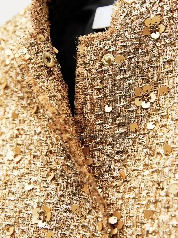 Sequined Bomber Jacket