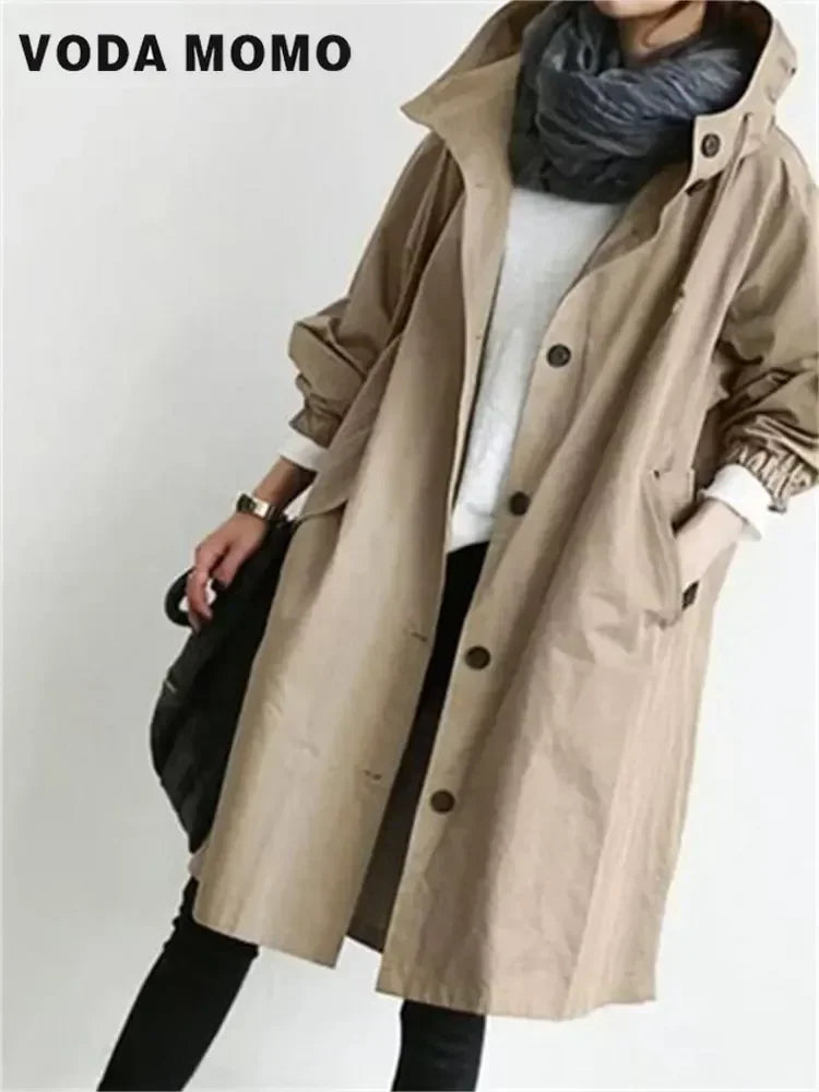 Hooded Long Overcoat
