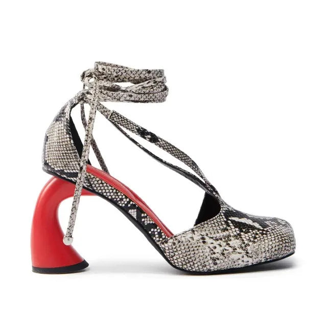 SummerFlex Sandals | Women’s Irregular Thick Heels – Stylish, Party-Ready Ankle Strap