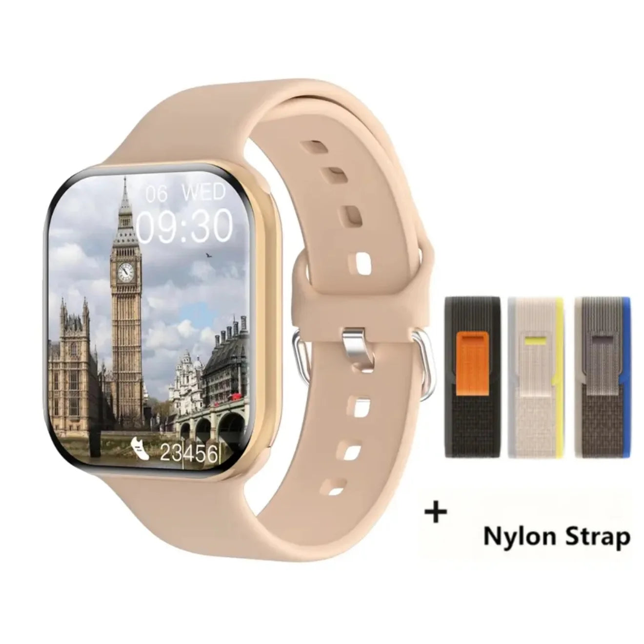 Smartwatch with Body Temp & GPS – NFC, Always-On Display, Sport Design