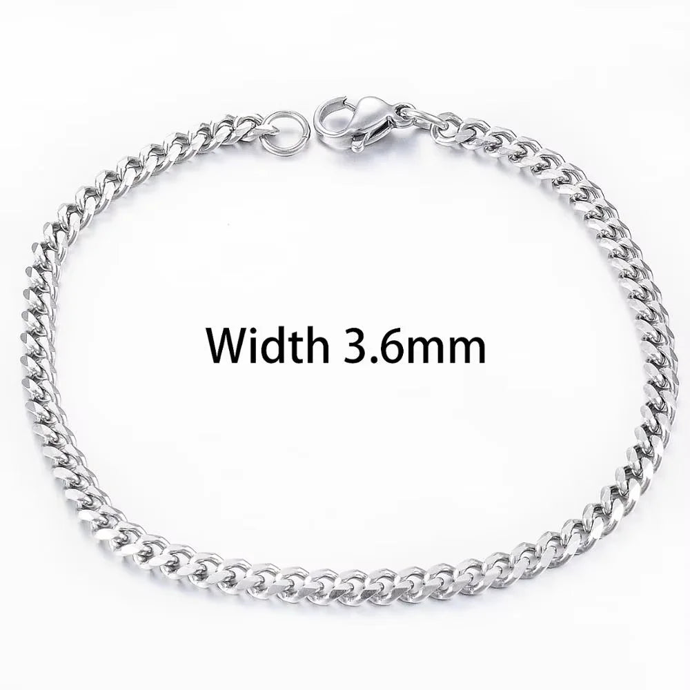 Gold Cuban Bracelet – Stainless Steel, Unisex Fashion Jewelry, Bold Hip Hop Style