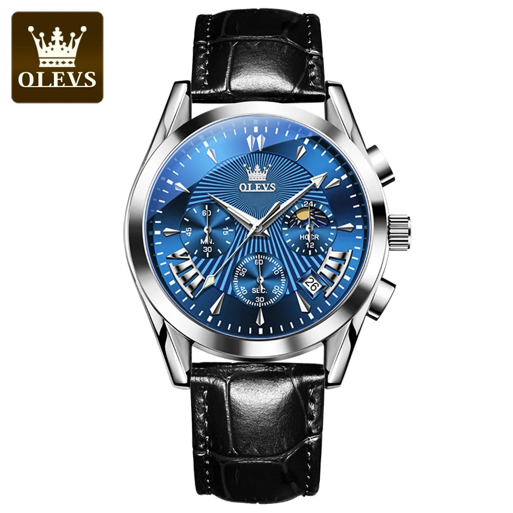 Business Leather Watch – Waterproof Quartz Wristwatch, Minimalist Dial