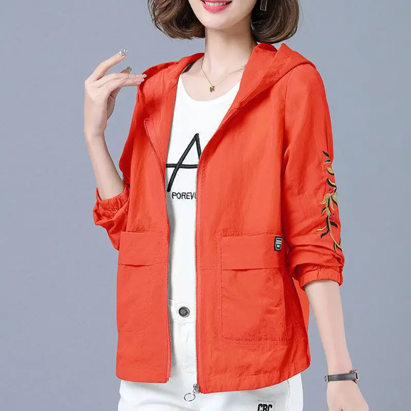 Embroidered Lightweight Summer Jacket