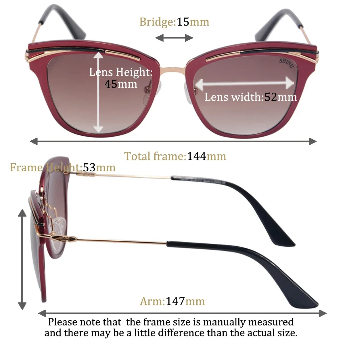 SHINU LuxeWave | Designer Aluminum Sunglasses – Polished Protection & Style