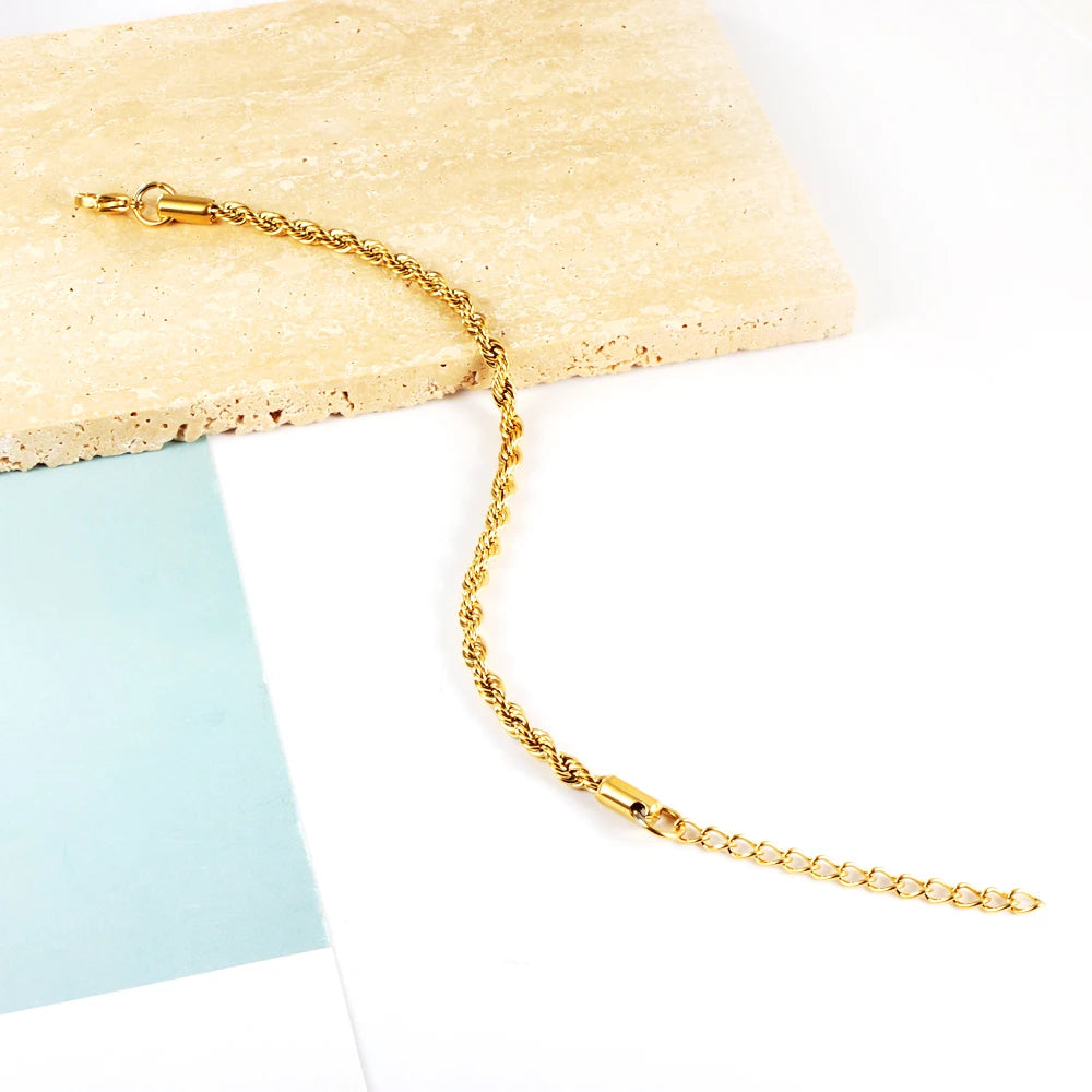 Cuban Chain Bracelet – Stainless Steel, Gold-Tone, Punk Style Jewelry for Men & Women