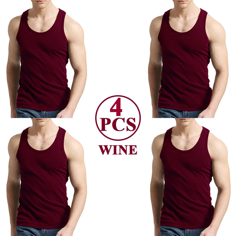 Classic Cotton Tank Pack – Slim Fit 4-Piece Set
