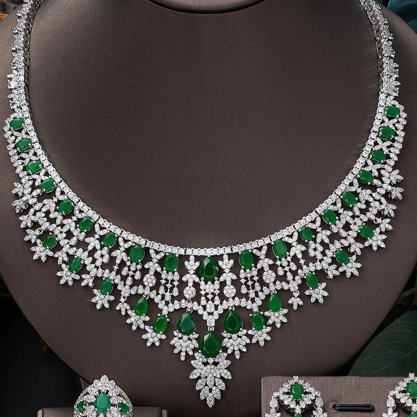 Deluxe Cubic Zirconia Set – Dubai Wedding 4-Piece