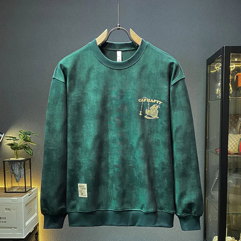 Retro Print Crewneck Sweatshirt