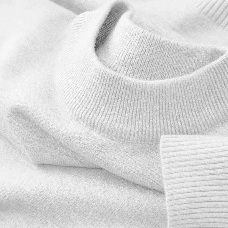Mock Neck Ribbed Knit Pullover