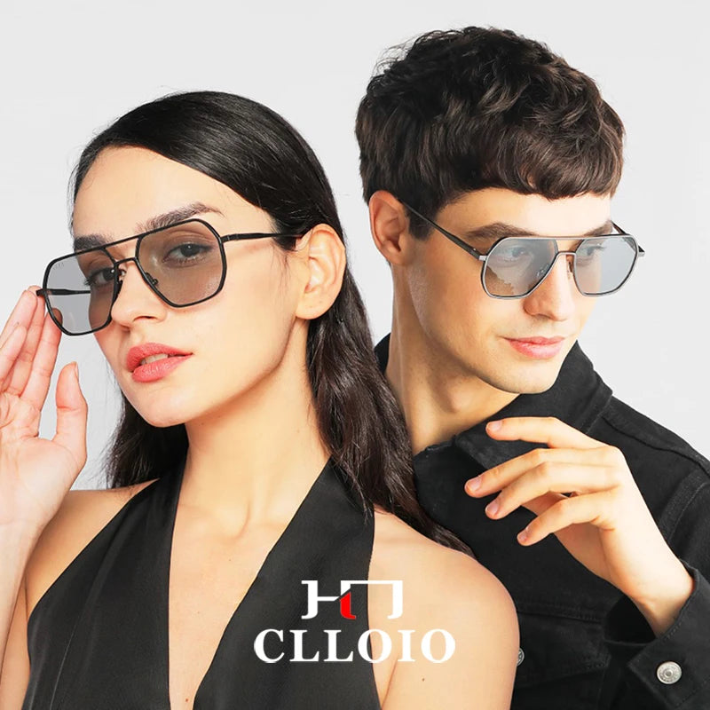 CLLOIO Photochromic Polarized Sunglasses – Anti-Glare Aluminum Driving Eyewear