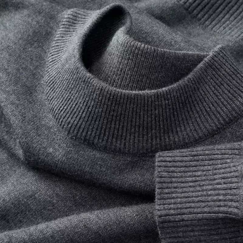 Mock Neck Ribbed Knit Pullover