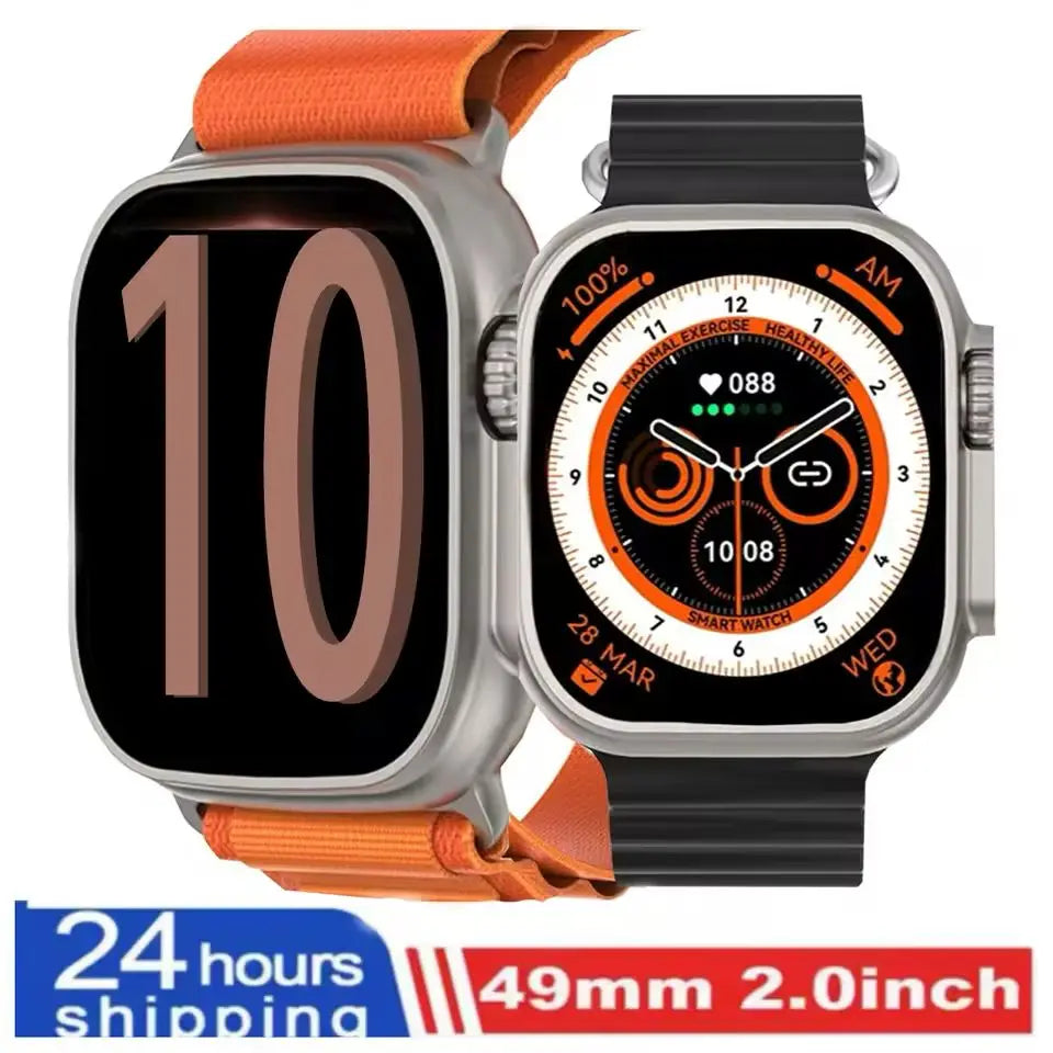 Smartwatch Ultra Pro – 49mm AMOLED, Wireless Charging, Sports & Fitness Mode