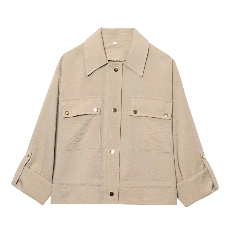 Cropped Button Bomber