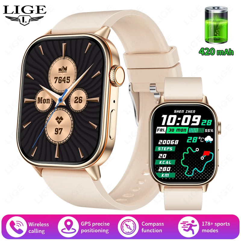 GPS Smartwatch with HD Screen – Waterproof Fitness Tracker