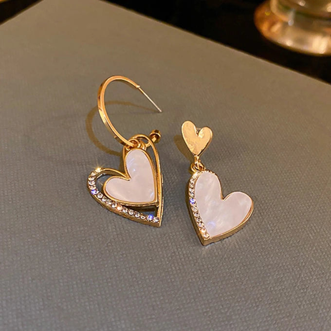 Asymmetrical Crystal Drop Earrings – Statement Geometric Design