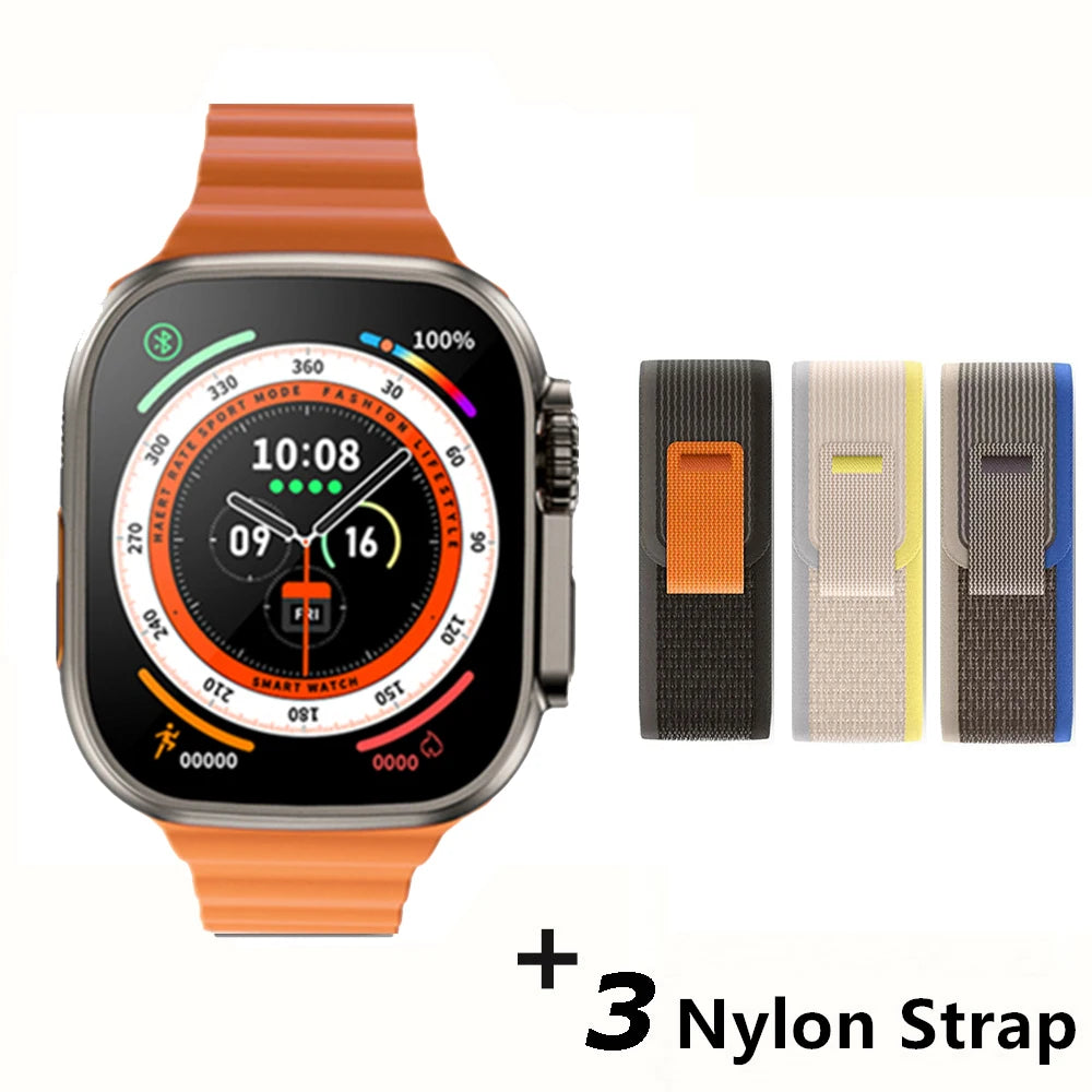 Smartwatch Ultra Pro – 49mm AMOLED, Wireless Charging, Sports & Fitness Mode