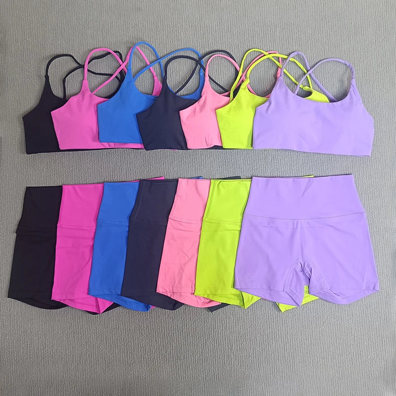 VibeFit Tracksuit – Soft Short Set with Bra