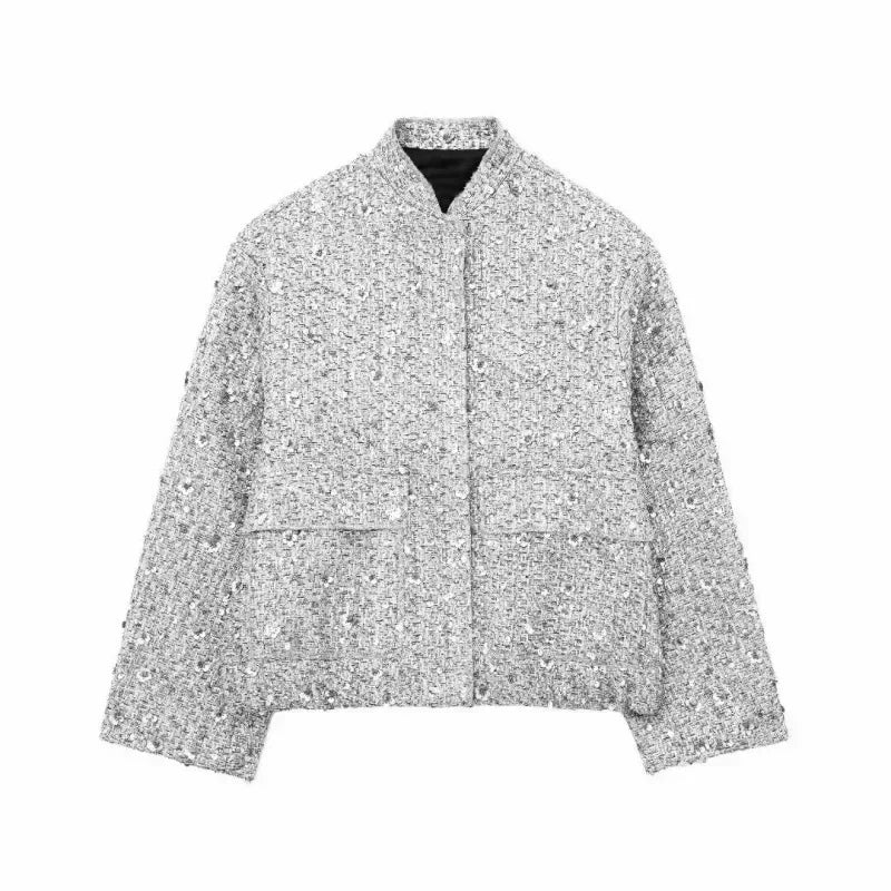 Sequined Bomber Jacket