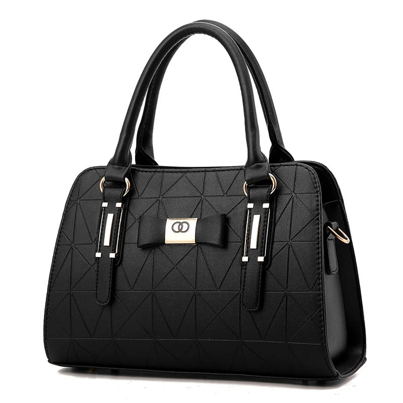 Large Capacity Casual Leather Tote | Top-Handle Bag