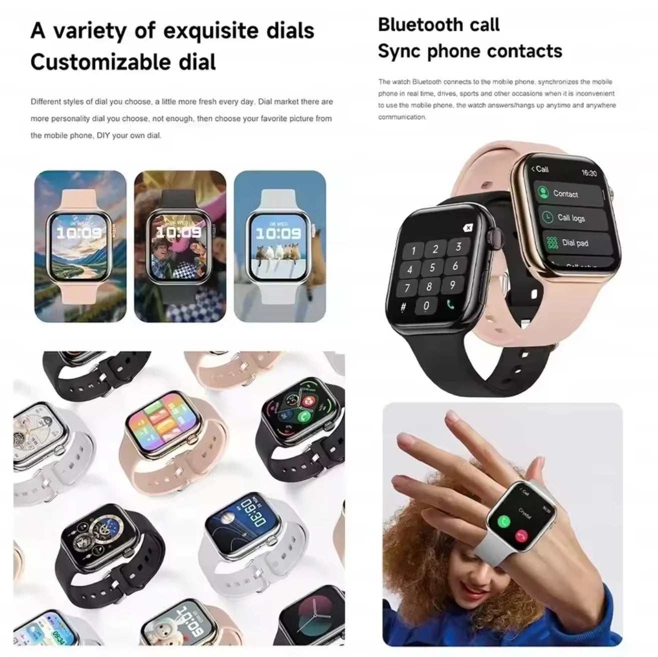 Smartwatch with Body Temp & GPS – NFC, Always-On Display, Sport Design