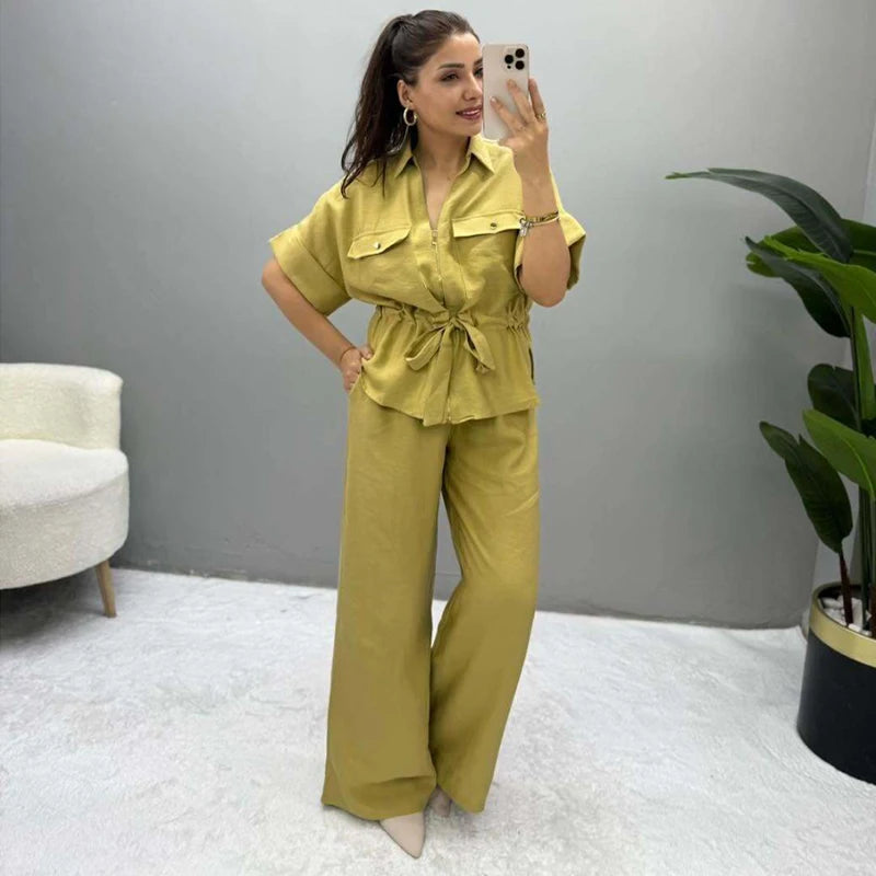 Loose Shirt & Pants Set – Chic Elegant Street Holiday Two Piece