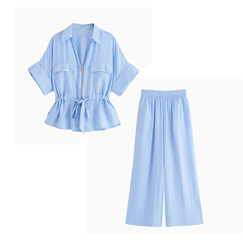 Loose Shirt & Pants Set – Chic Elegant Street Holiday Two Piece
