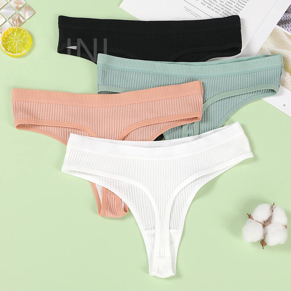 Cotton G-String Panties – Low Rise, Sexy – 3/10-Pack