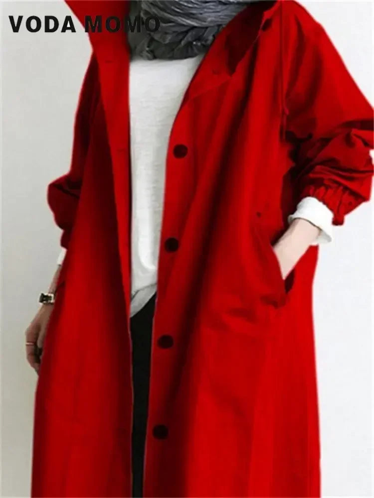 Hooded Long Overcoat