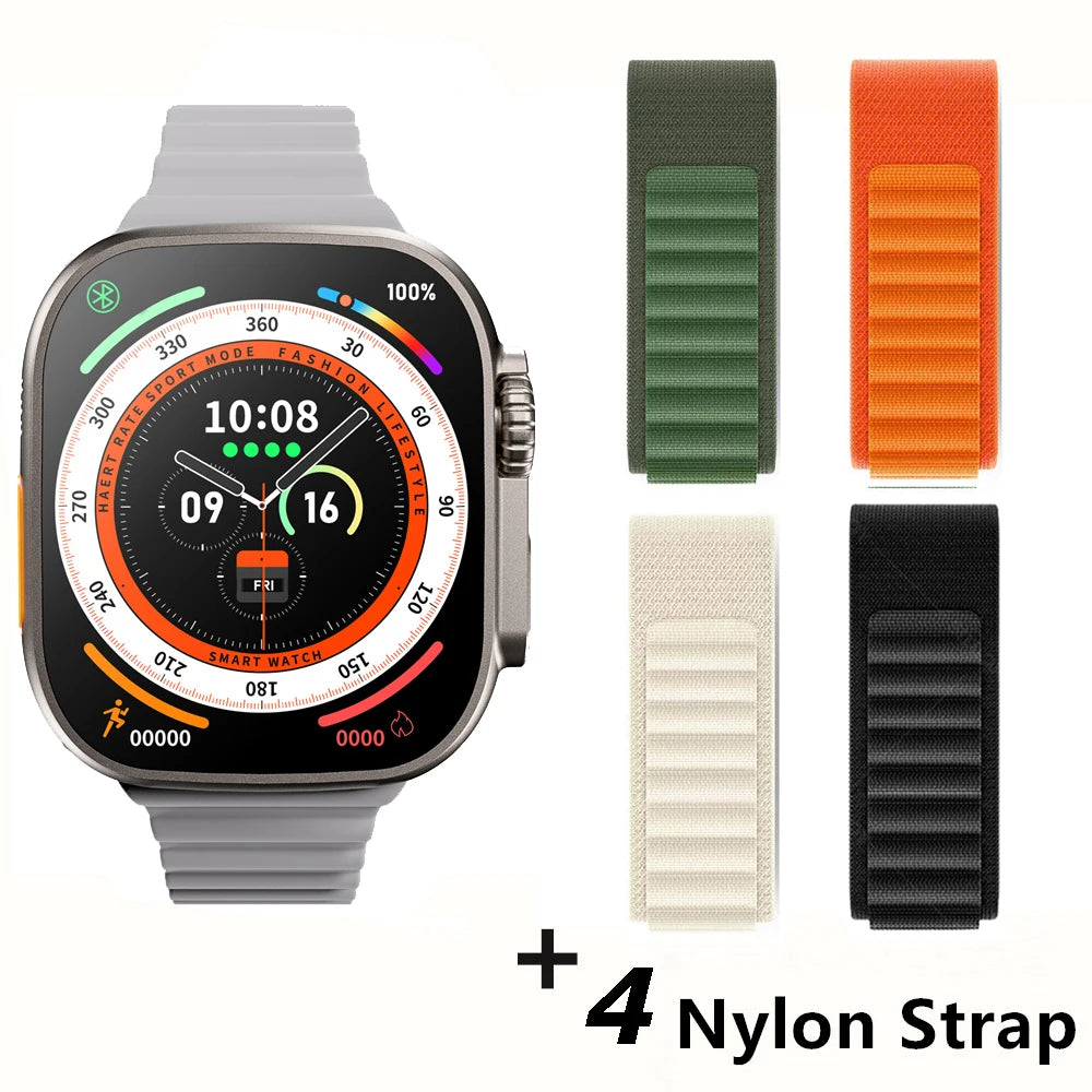 Smartwatch Ultra Pro – 49mm AMOLED, Wireless Charging, Sports & Fitness Mode