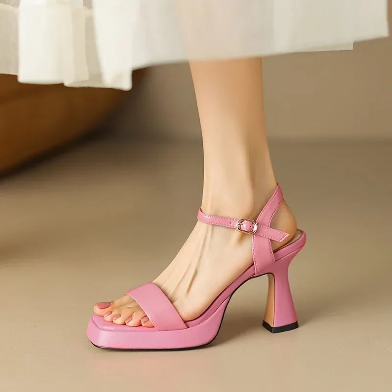 LuxeStep | Leather Platform Pumps – Summer Party & Wedding Heels