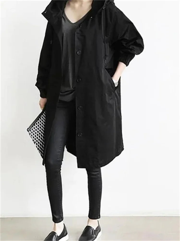 Hooded Long Overcoat