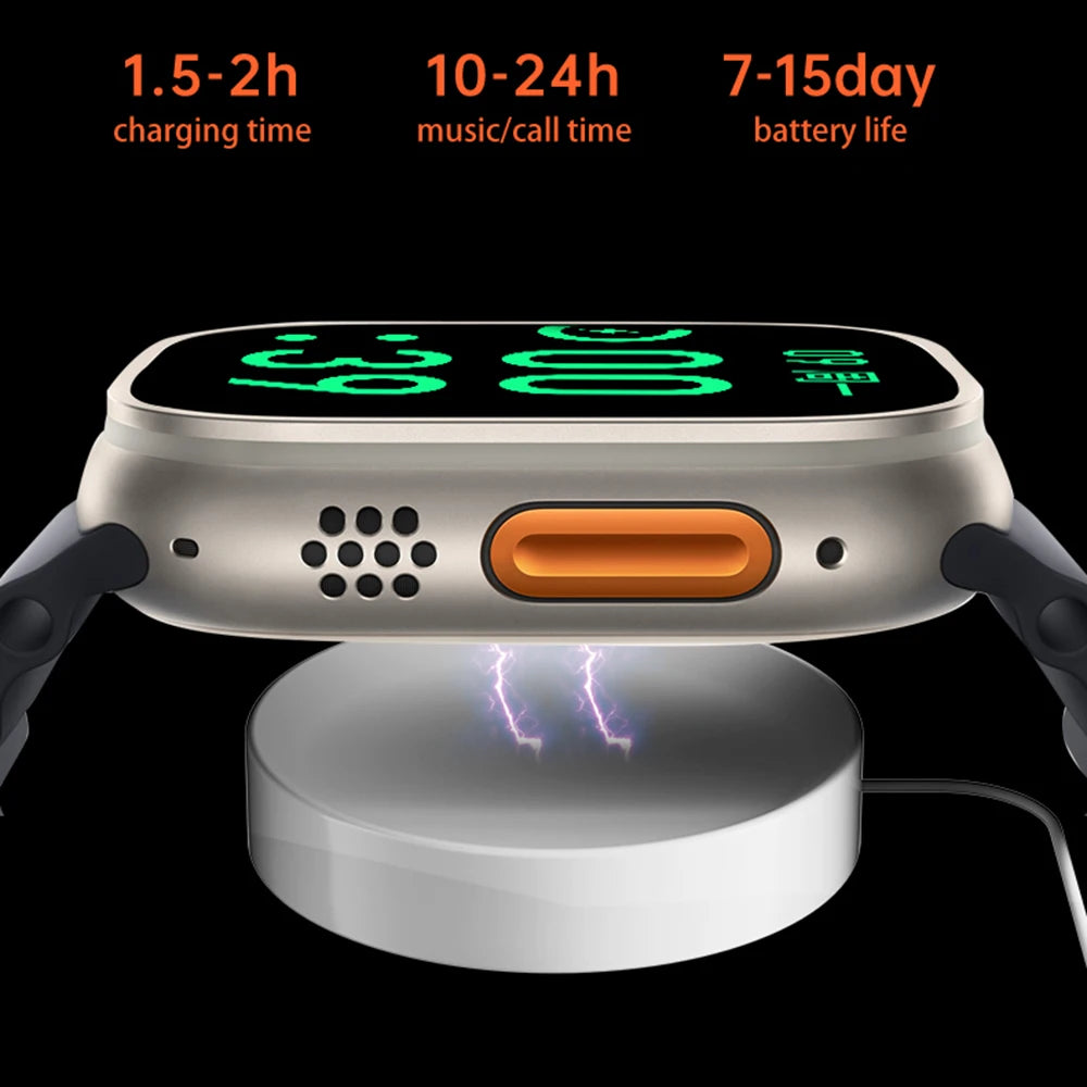 Smartwatch Ultra Pro – 49mm AMOLED, Wireless Charging, Sports & Fitness Mode