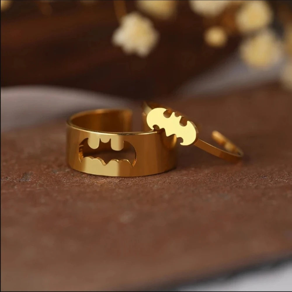 Bat Couple Rings – Stainless Steel Punk Rock Design