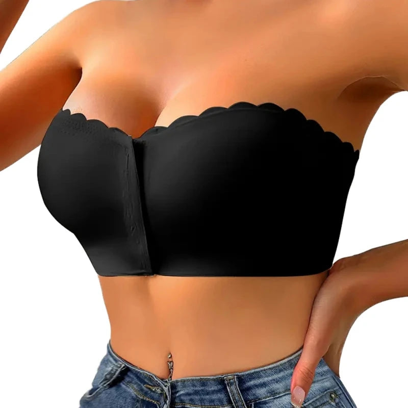 Front Button Strapless Bra – Casual, Comfortable