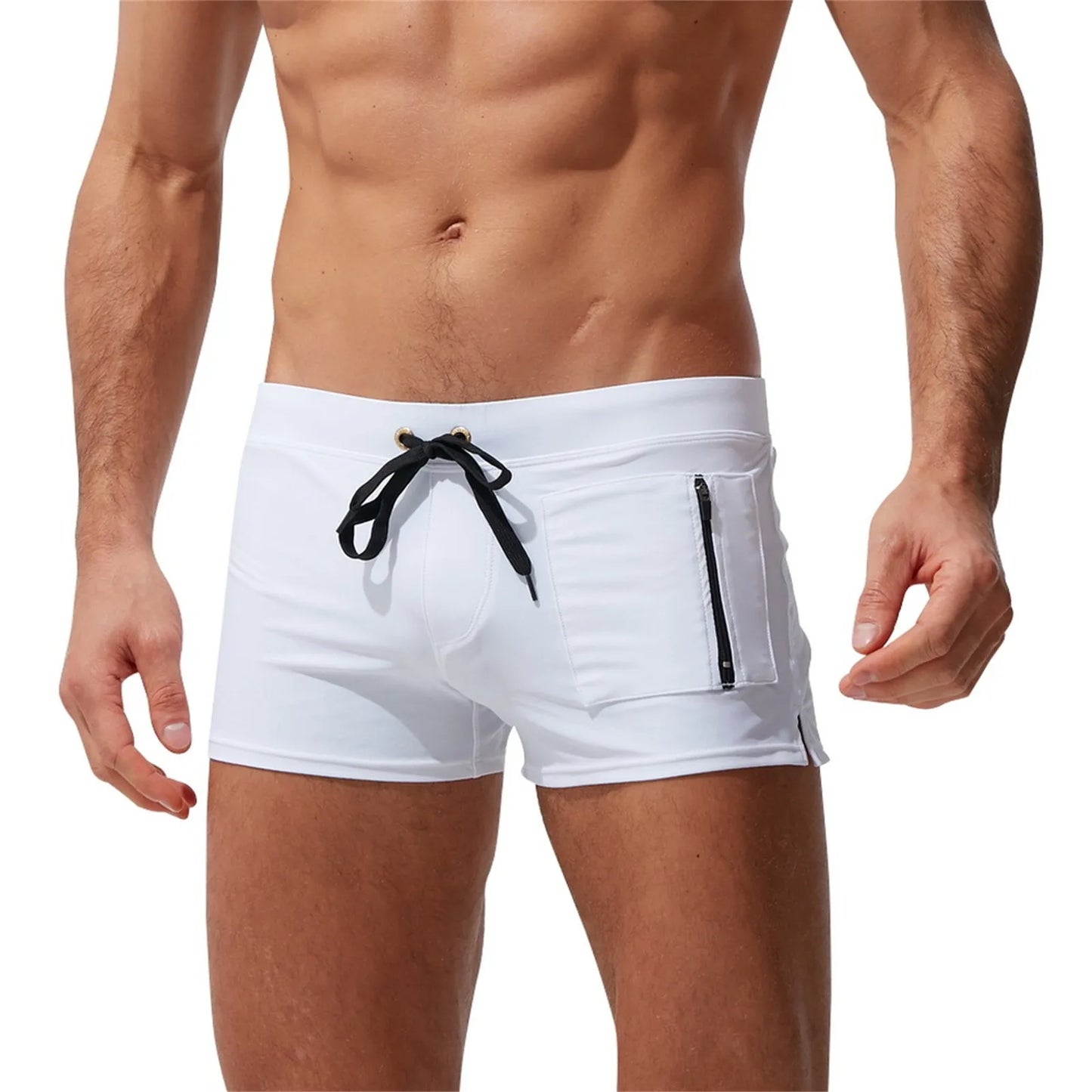 Swim Shorts with Zipper Pocket — Fast Dry Boardshort Joggers