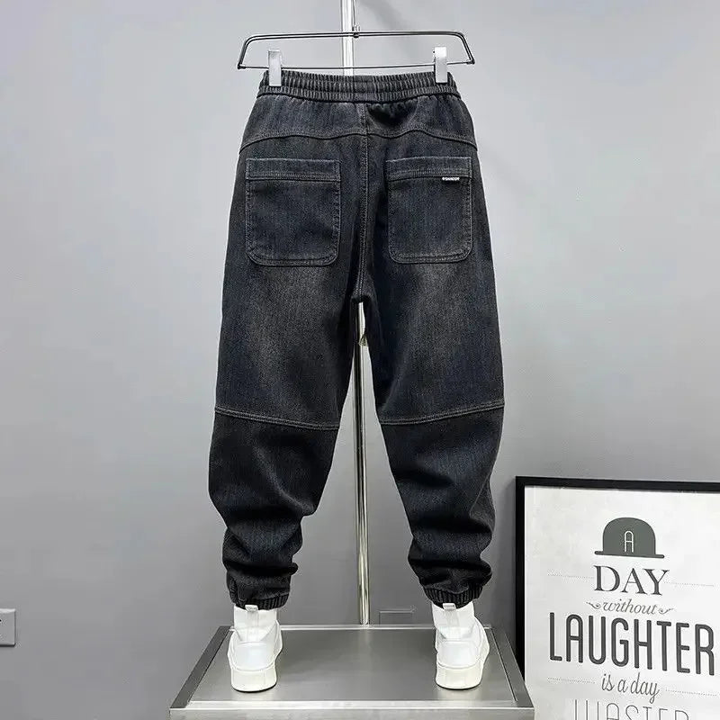 Black Cargo Jeans – Baggy Streetwear Harem Pants